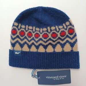 Vineyard Vines 100% Merino Wool Beanie Family Fair Isle Hat One‎ Size Preppy